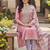 pink weaved shimmer jacquard butti unstitched dress material 