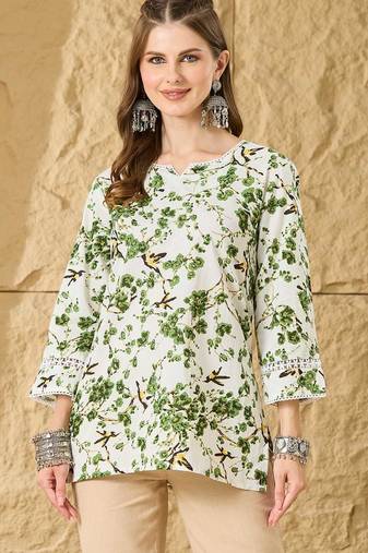 Women Printed  Cotton topper