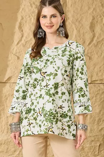 Women Printed  Cotton topper