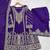 Purple heavy chinon embroidered palazzo suit set