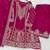Rani pink heavy chinon embroidered palazzo suit set
