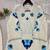 White soft organza embroidered palazzo suit set
