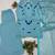 Sky blue soft organza embroidered palazzo suit set