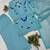 Sky blue soft organza embroidered palazzo suit set