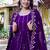 Purple fox georgette embroidered gown set