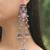 Oxidised Silver Look Multi Layer Long Chain Jhumka Earrings for Women with Artificial Stones