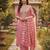 pink weaved shimmer jacquard butti unstitched dress material 