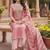 pink weaved shimmer jacquard butti unstitched dress material 