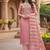 pink weaved shimmer jacquard butti unstitched dress material 