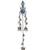 Oxidised Silver Look Multi Layer Long Chain Jhumka Earrings for Women with Artificial Stones