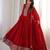Women's Gorgeous Embroidery Work Vichitra Silk Fabric Flared Anarkali Dupatta Set