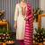 beige embroidered khadi cotton unstitched dress material 