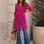 Geometric Print Roll-Up Sleeves Shirt Style Longline Top