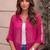 Geometric Print Roll-Up Sleeves Shirt Style Longline Top