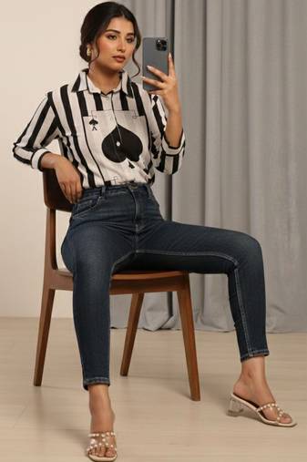 white print top