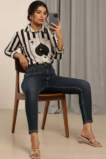 white print top