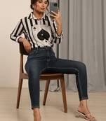 white print top