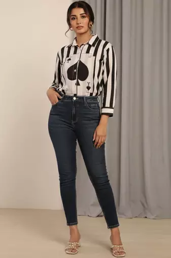 white print top