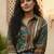 green floral print top