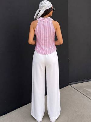 Striped Cotton Blend Top 3