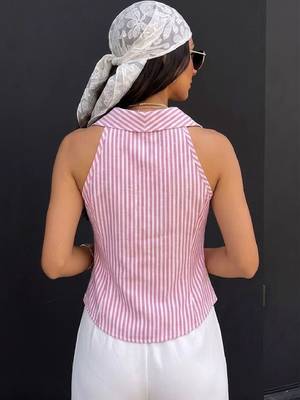 Striped Cotton Blend Top 5