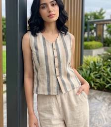 multicolor striped top