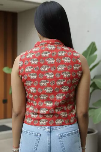 Print Ethnic Cotton Top
