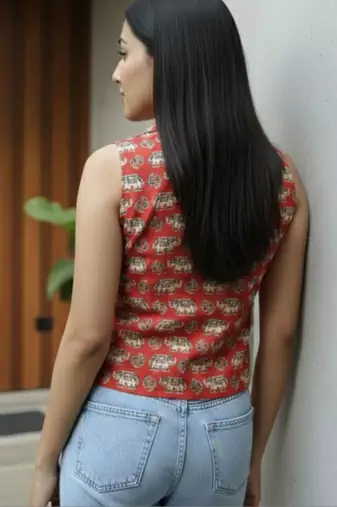 Print Ethnic Cotton Top