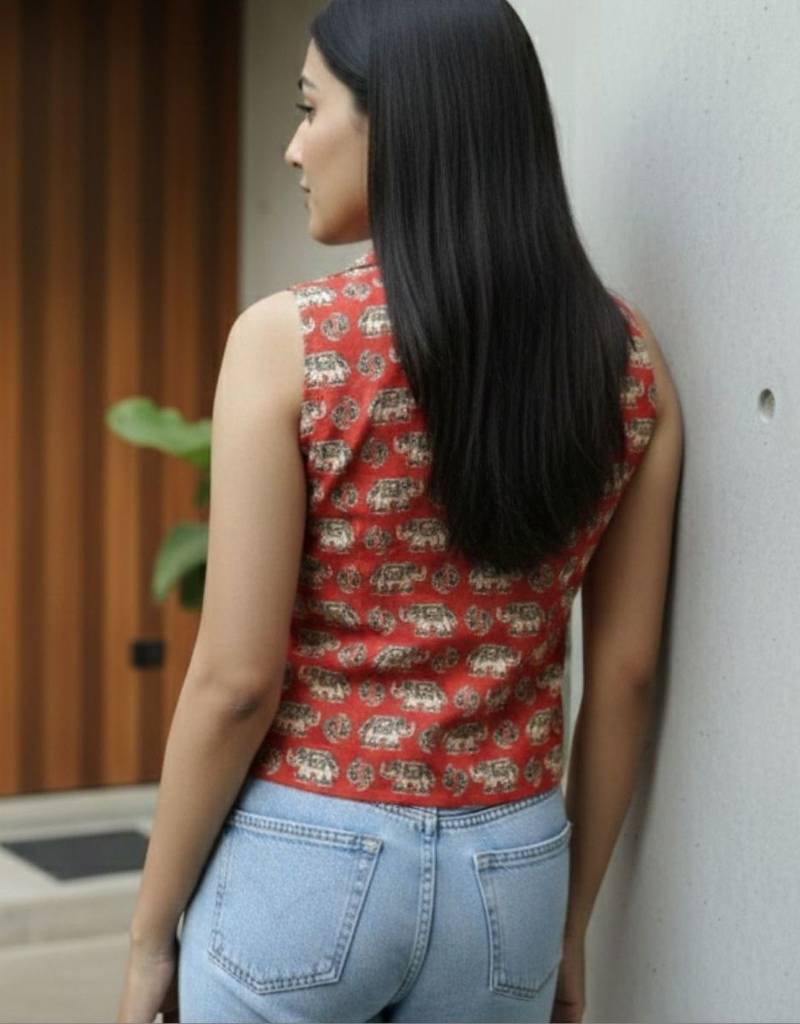 Print Ethnic Cotton Top