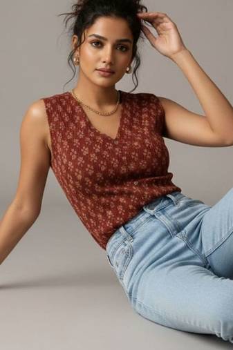 Print Ethnic Cotton Top