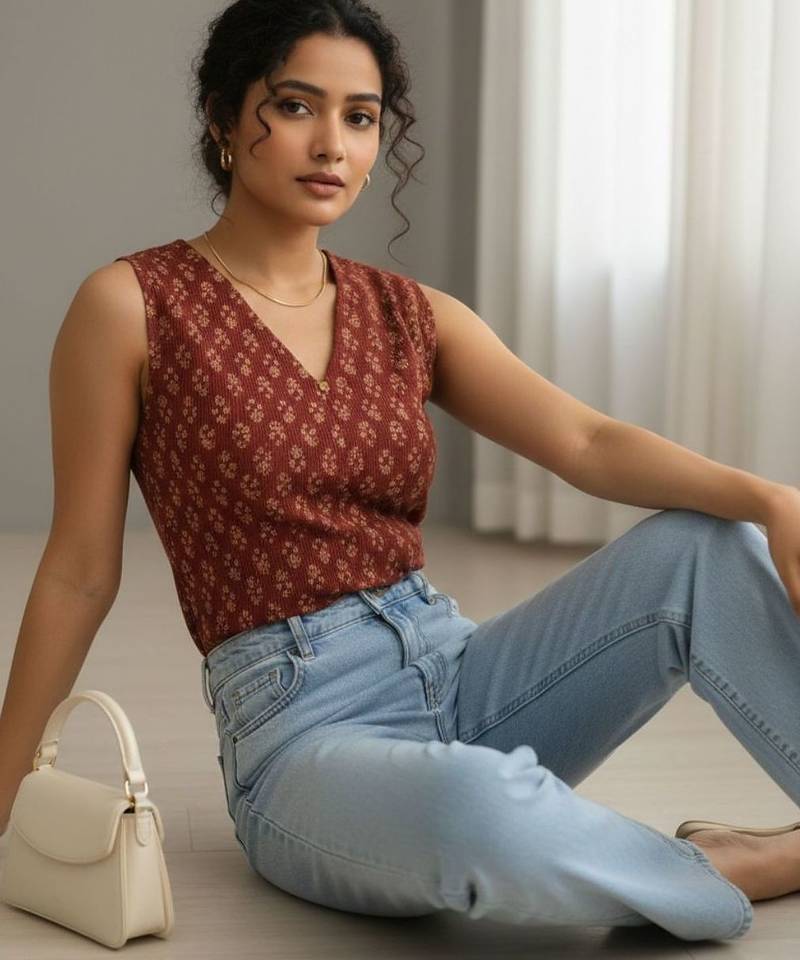 Print Ethnic Cotton Top