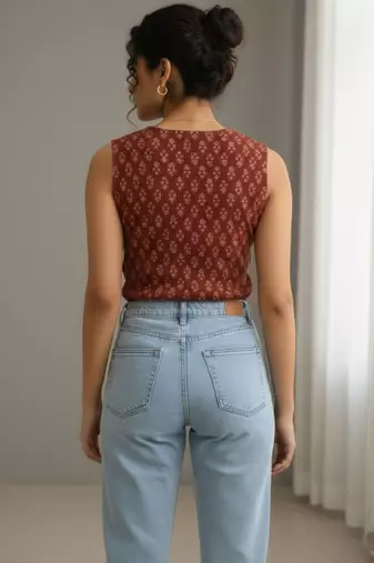 Print Ethnic Cotton Top