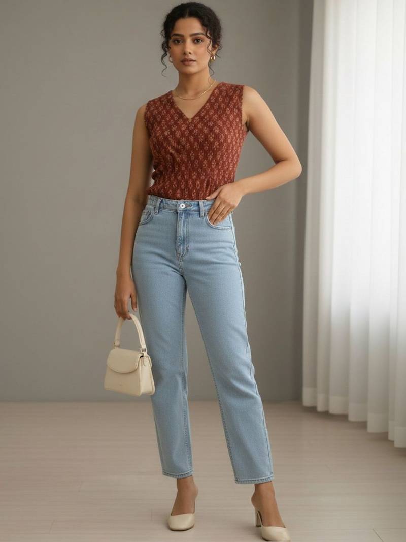 Print Ethnic Cotton Top