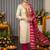 beige embroidered khadi cotton unstitched dress material 