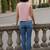 pink striped top
