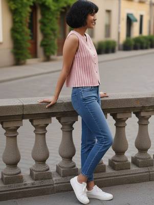 pink striped top 4