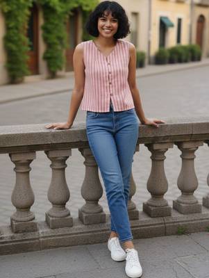 pink striped top 5