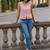 pink striped top