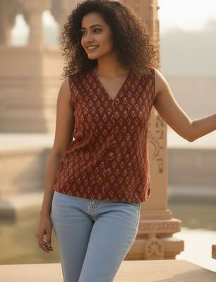 Print Ethnic Cotton Top 1