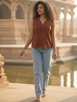 Print Ethnic Cotton Top 2