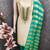 beige embroidered khadi cotton unstitched dress material 