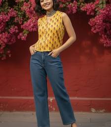 Print Ethnic Crop Top