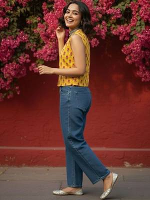 Print Ethnic Crop Top 2