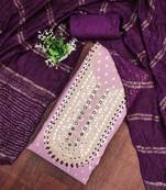 lavender weaved shimmer jacquard butti unstitched dress material 