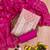 pink weaved shimmer jacquard butti unstitched dress material 