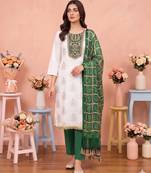 white printed rayon unstitched dress material 