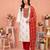 white printed rayon unstitched dress material 