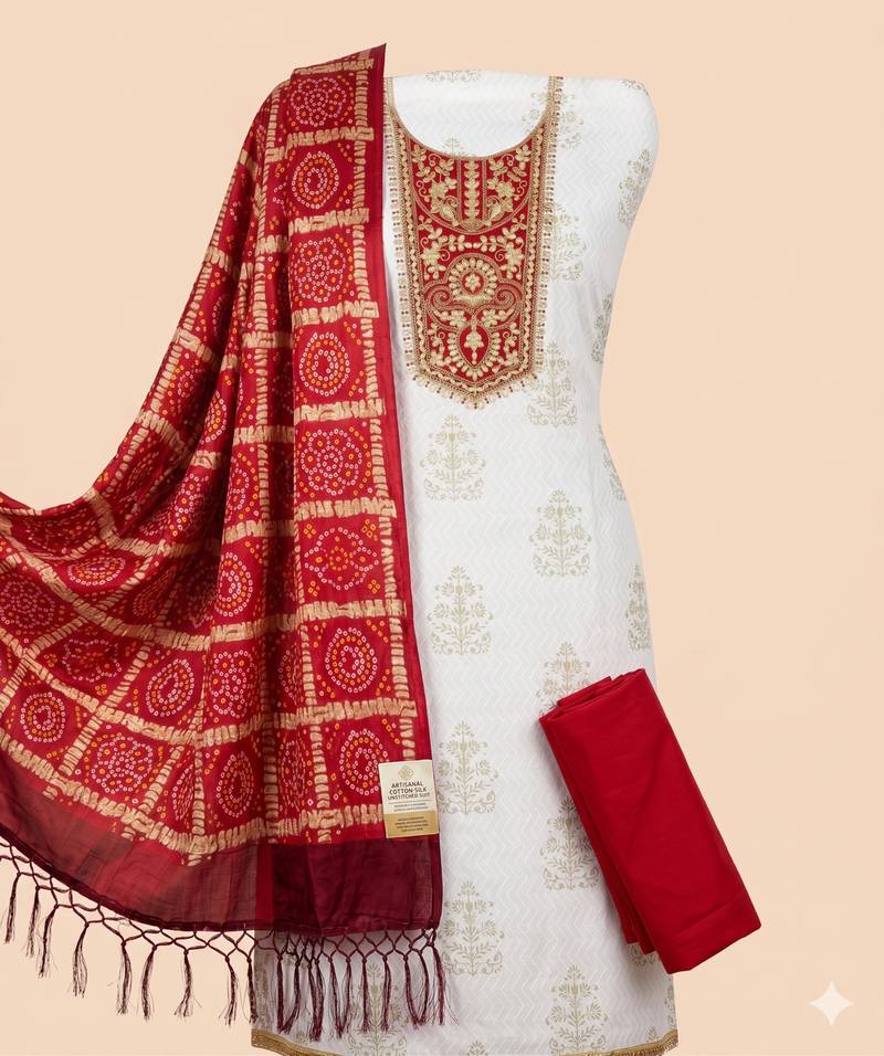 white printed rayon unstitched dress material 