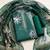 green printed linen cotton unstitched dress material 