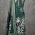 green printed linen cotton unstitched dress material 
